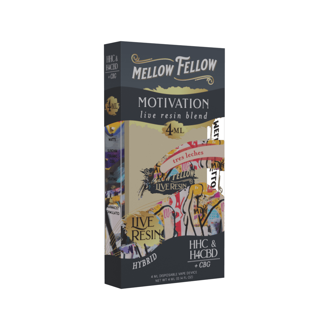 Motivation Blend 4ml Live Resin Disposable Vape - Tres Leches (Hybrid) - Mellow Fellow