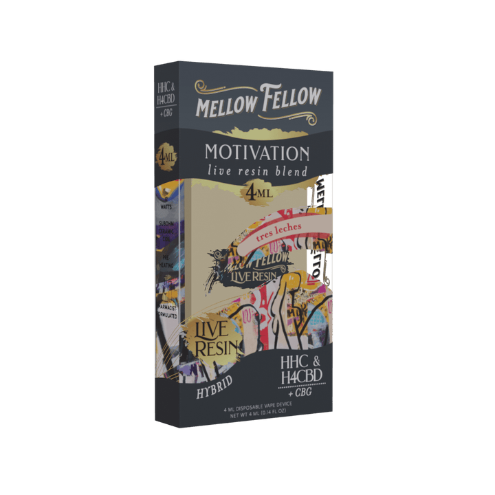 Motivation Blend 4ml Live Resin Disposable Vape - Tres Leches (Hybrid) - Mellow Fellow