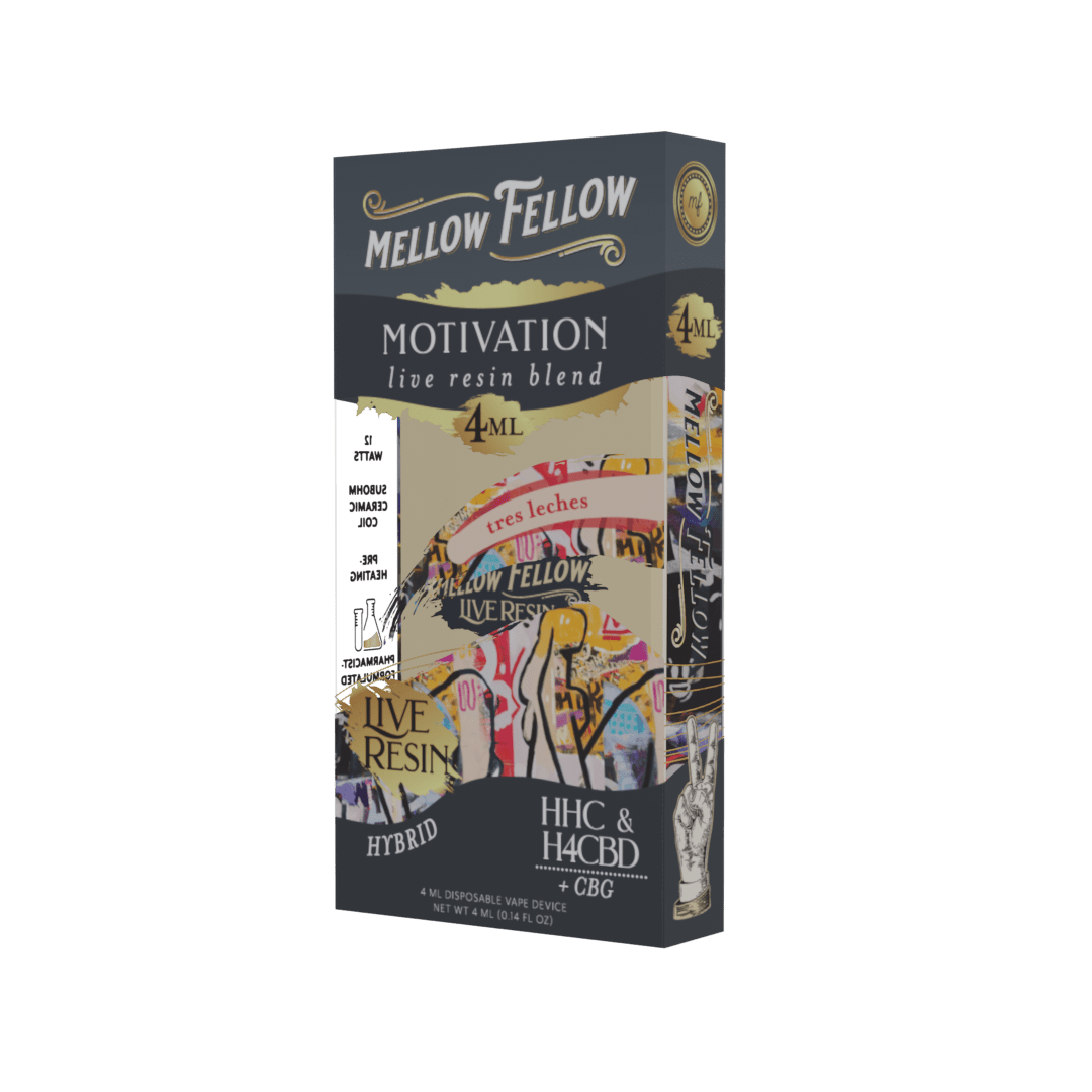 Motivation Blend 4ml Live Resin Disposable Vape - Tres Leches (Hybrid) - Mellow Fellow