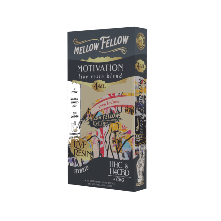 Motivation Blend 4ml Live Resin Disposable Vape - Tres Leches (Hybrid) - Mellow Fellow