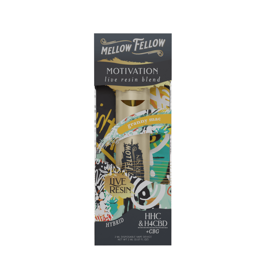 Motivation Blend 2ml Live Resin Disposable Vape - Granny Mac (Hybrid) - Mellow Fellow