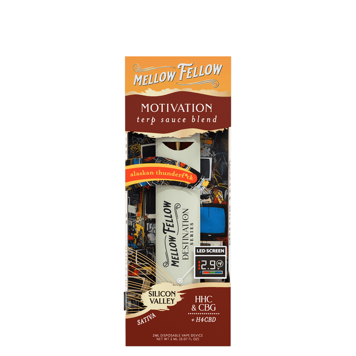 Motivation Blend - Destination: Silicon Valley - Terp Sauce 2ml Disposable Vape - Alaskan Thunderf*ck (Sativa) - Mellow Fellow