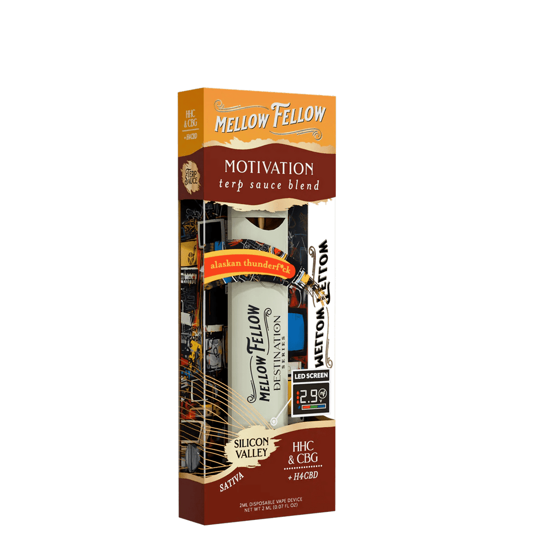 Motivation Blend - Destination: Silicon Valley - Terp Sauce 2ml Disposable Vape - Alaskan Thunderf*ck (Sativa) - Mellow Fellow