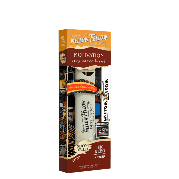Motivation Blend - Destination: Silicon Valley - Terp Sauce 2ml Disposable Vape - Alaskan Thunderf*ck (Sativa) - Mellow Fellow