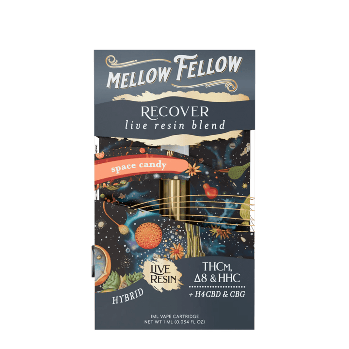 Recover Blend 1ml Live Resin Vape Cartridge - Space Candy (Hybrid) - Mellow Fellow