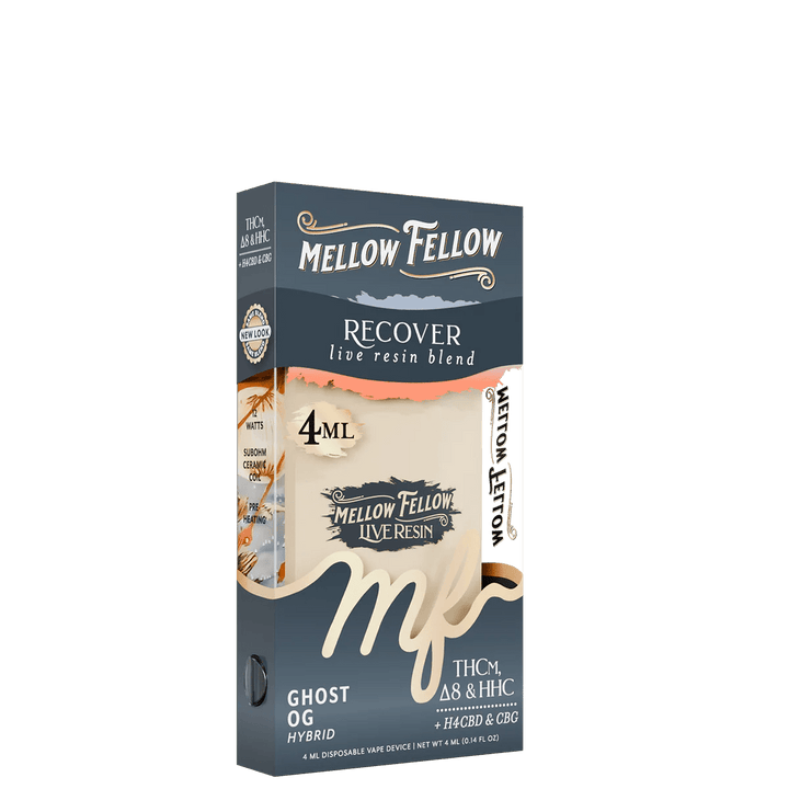 Recover Blend 4ml Live Resin Disposable Vape - Ghost OG (Hybrid) - Mellow Fellow