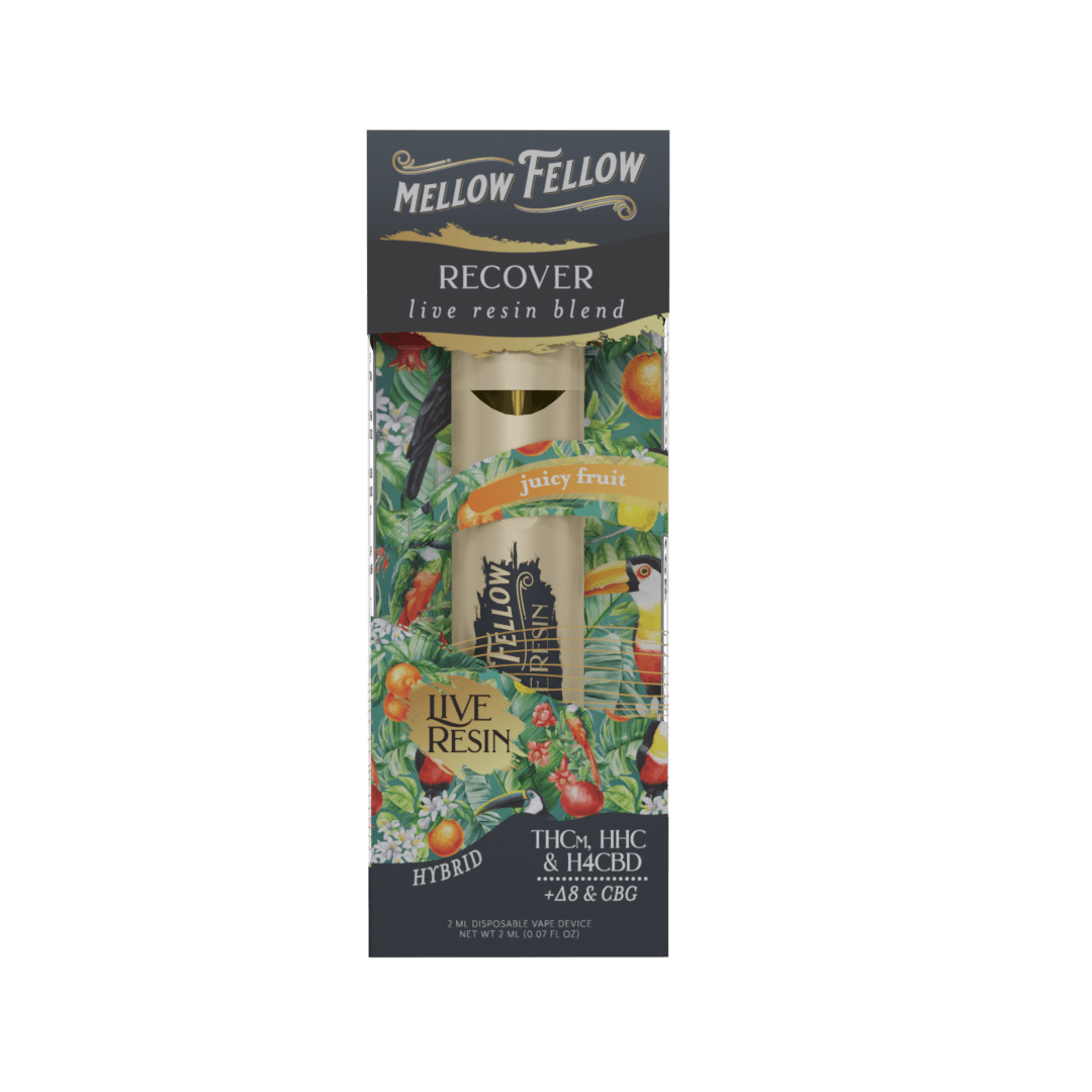 Recover Blend 2ml Live Resin Disposable Vape - Juicy Fruit (Hybrid) - Mellow Fellow