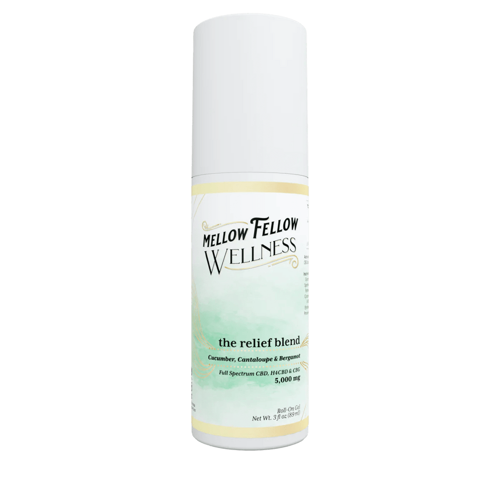 Wellness Roll On Gel - The Relief Blend - Cucumber, Cantaloupe and Bergamot - 5000mg - Mellow Fellow
