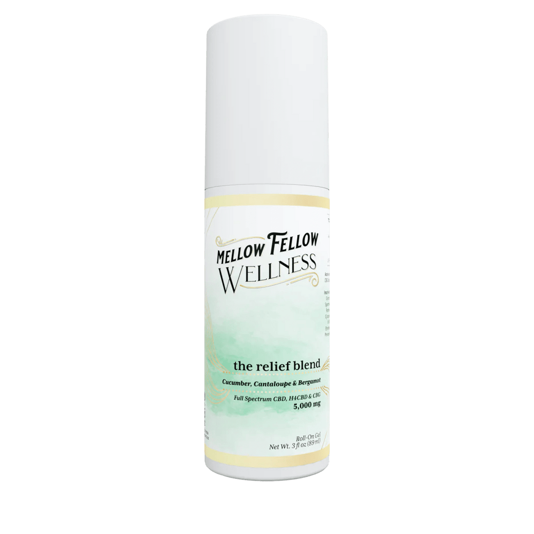 Wellness Roll On Gel - The Relief Blend - Cucumber, Cantaloupe and Bergamot - 5000mg - Mellow Fellow