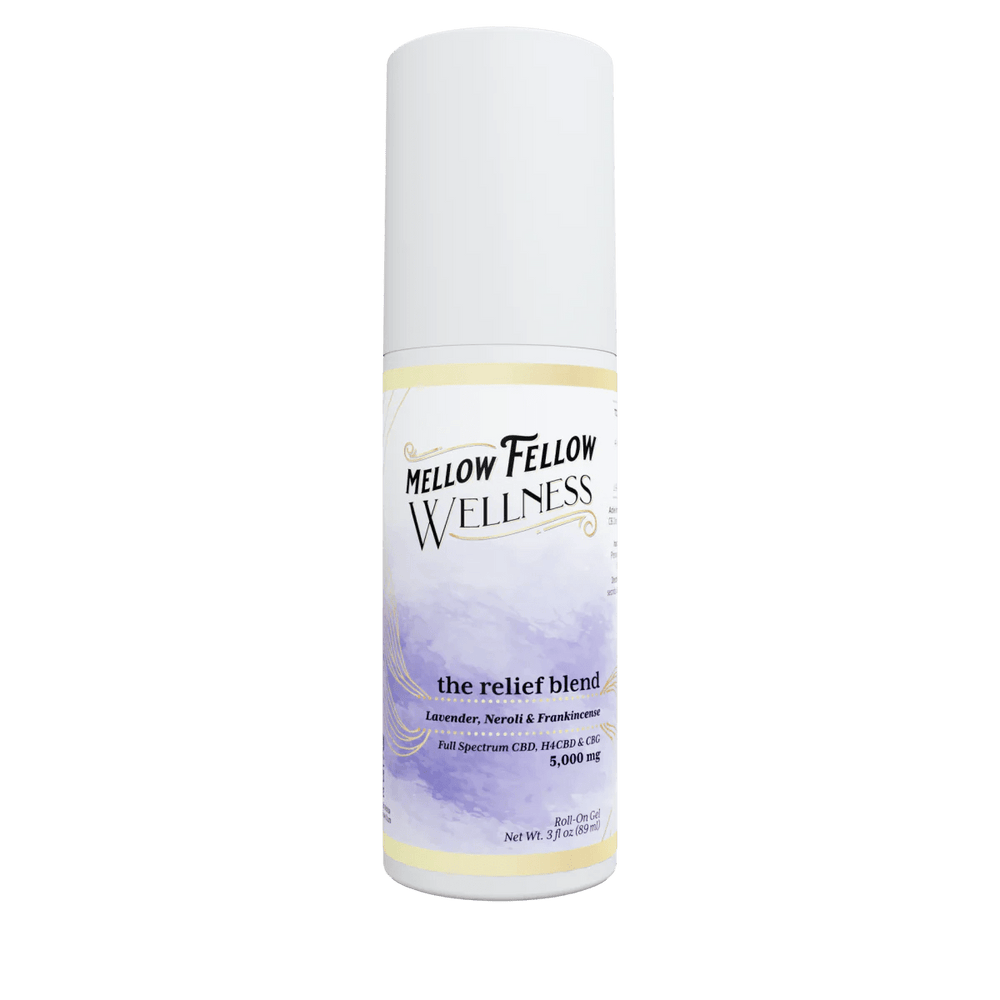Wellness Roll On Gel - The Relief Blend - Lavender, Neroli + Frankincense - 5000mg - Mellow Fellow