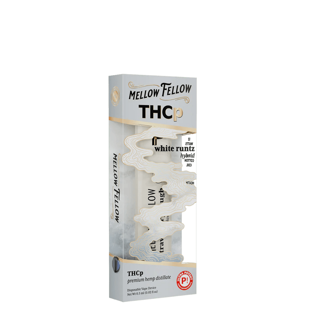 THCp 0.5g Disposable Vape - White Runtz (Hybrid) - Mellow Fellow