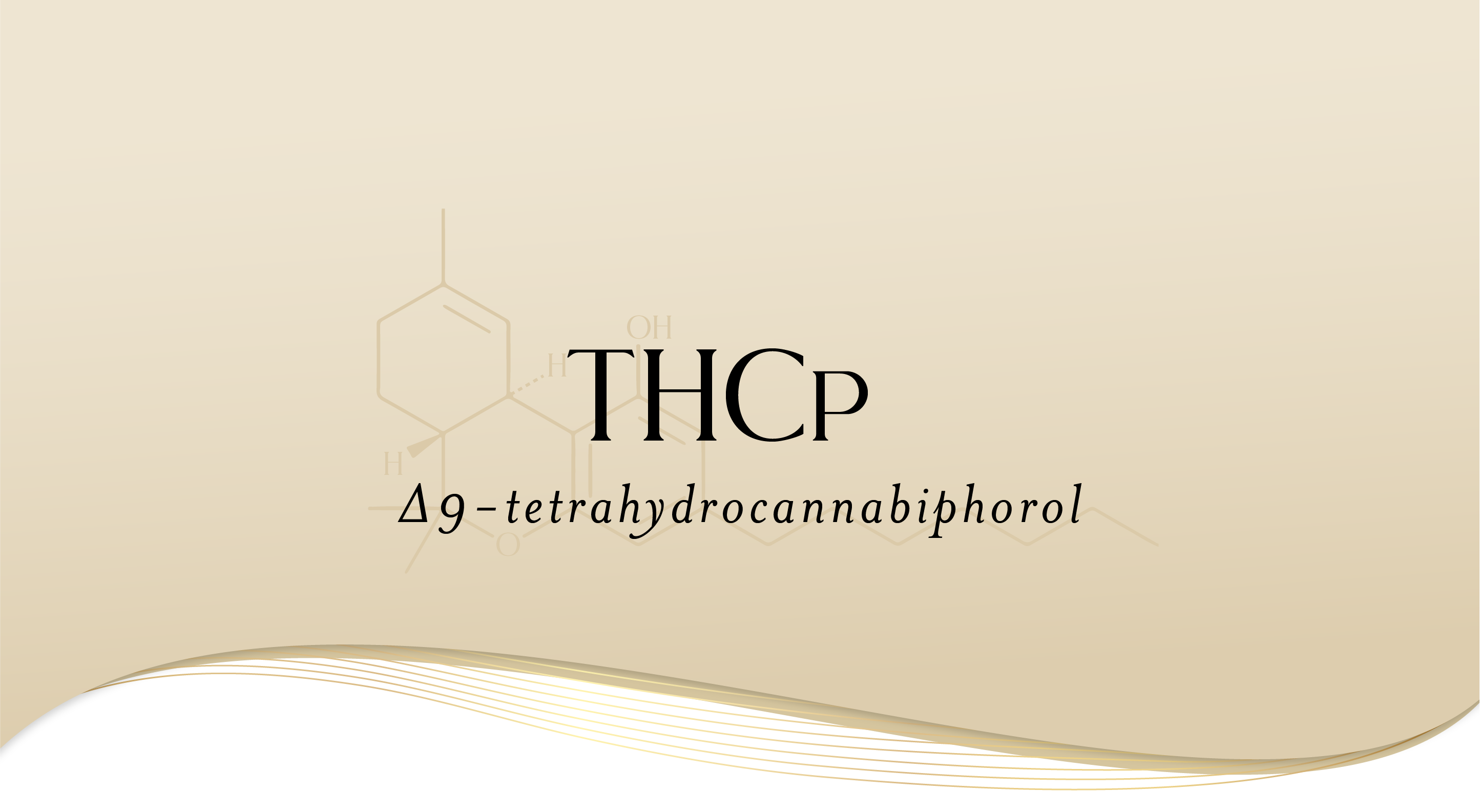 THCp, ∆8-Tetrahydrocannabiphorol molecular diagram, Mellow Fellow Brand font Desktop format