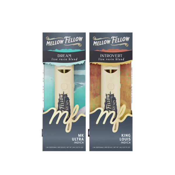 The Cozy Collection - Dream MK Ultra (Indica) and Introvert King Louis (Indica) - 2 Pk 2ml Live Resin Disposable Vapes The Cozy Collection - Dream MK Ultra (Indica) and Introvert King Louis (Indica) - 2 Pk 2ml Live Resin Disposable Vapes