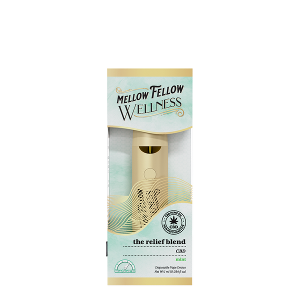 The Relief Blend - 1ml CBD Disposable Vape (Mint) The Relief Blend - 1ml CBD Disposable Vape (Mint)