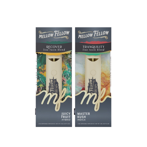 The Zen Bundle - Recover Juicy Fruit (Hybrid) and Tranquility Master Kush (Indica) - 2 Pk 2ml Live Resin Disposable Vapes The Zen Bundle - Recover Juicy Fruit (Hybrid) and Tranquility Master Kush (Indica) - 2 Pk 2ml Live Resin Disposable Vapes