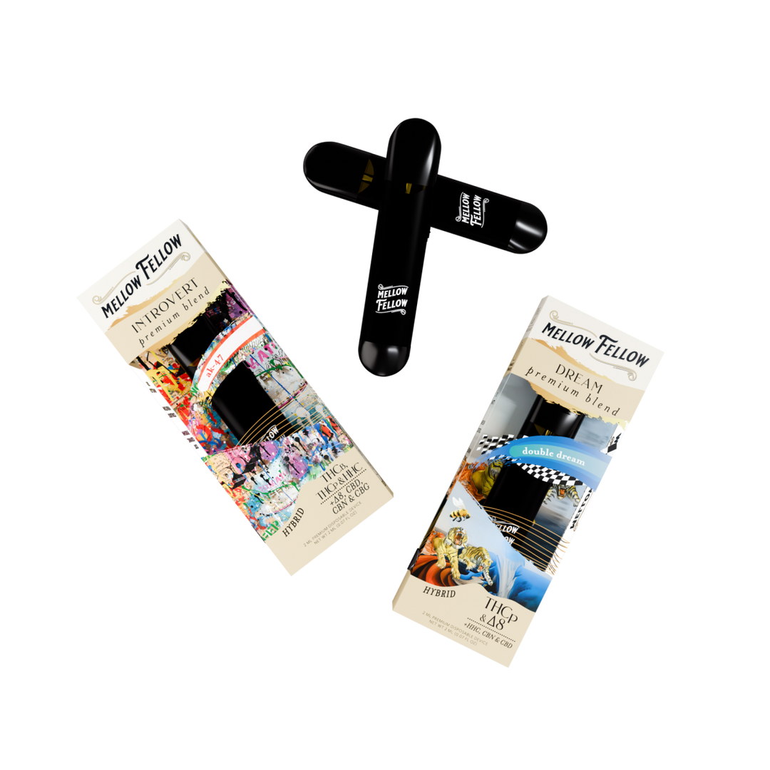 The Cozy Collection - Introvert (AK - 47) and Dream (Double Dream) - 2 Pk 2ml Disposable Vapes (Hybrid) - Mellow Fellow