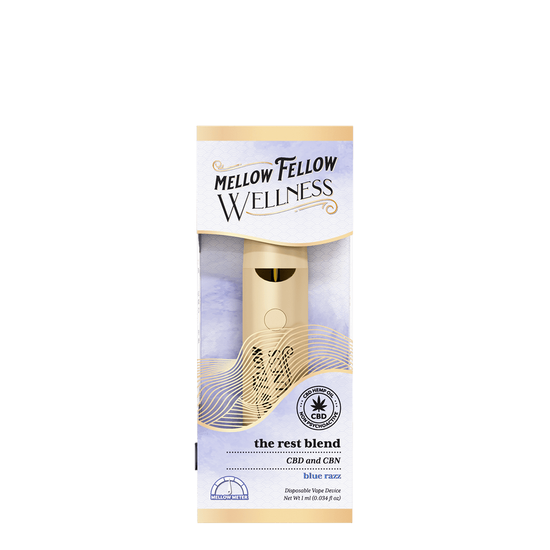 The Rest Blend - 1ml CBD Disposable Vape (Blue Razz) - Mellow Fellow