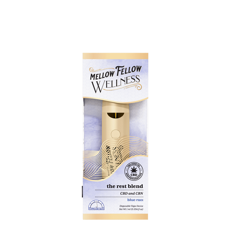 The Rest Blend - 1ml CBD Disposable Vape (Blue Razz) - Mellow Fellow