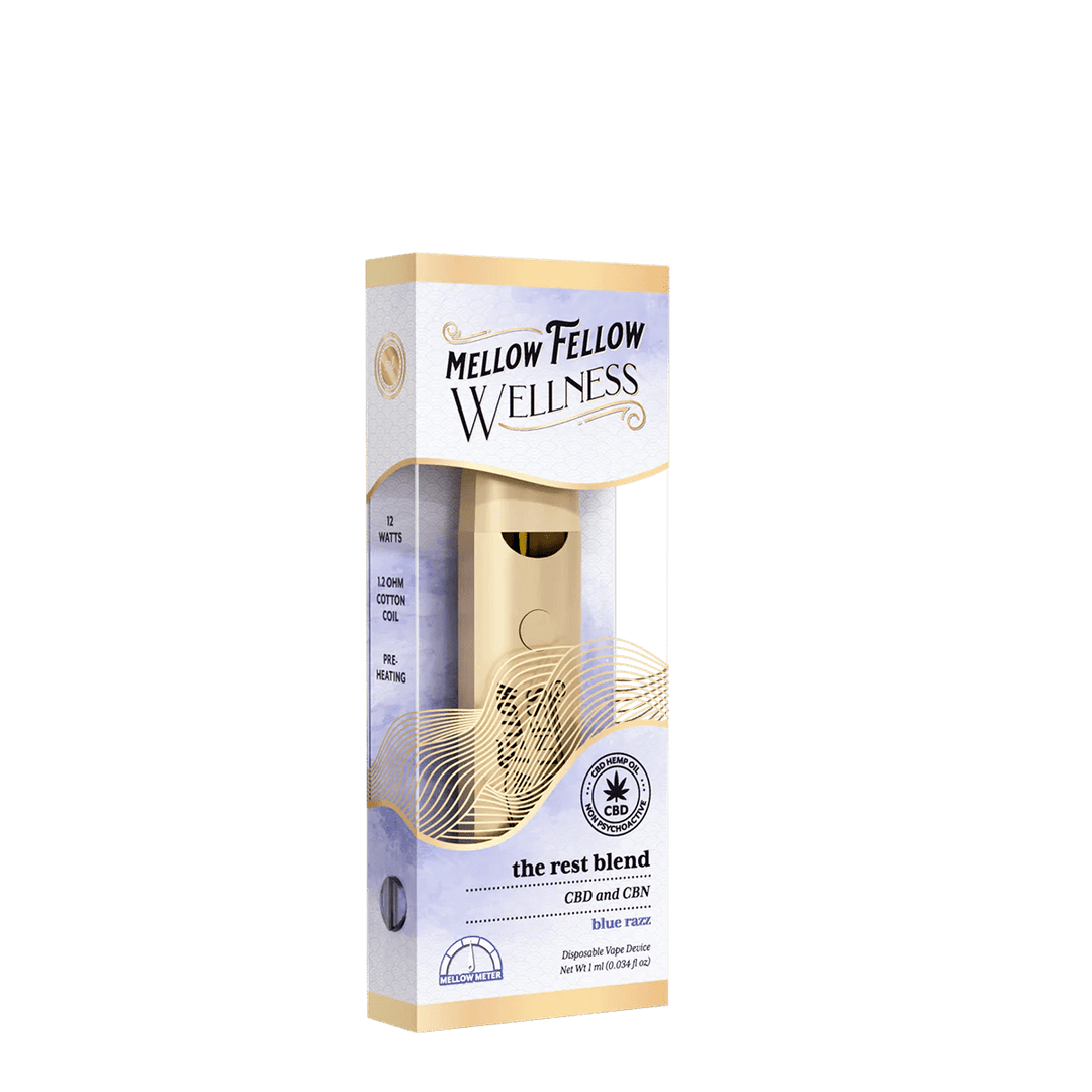 The Rest Blend - 1ml CBD Disposable Vape (Blue Razz) - Mellow Fellow