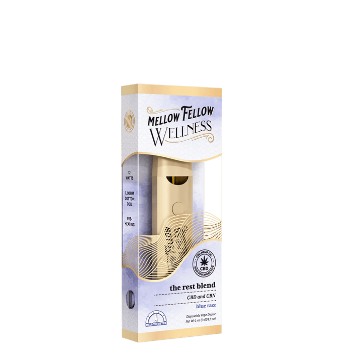 The Rest Blend - 1ml CBD Disposable Vape (Blue Razz) - Mellow Fellow