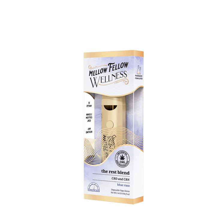 The Rest Blend - 1ml CBD Disposable Vape (Blue Razz) - Mellow Fellow