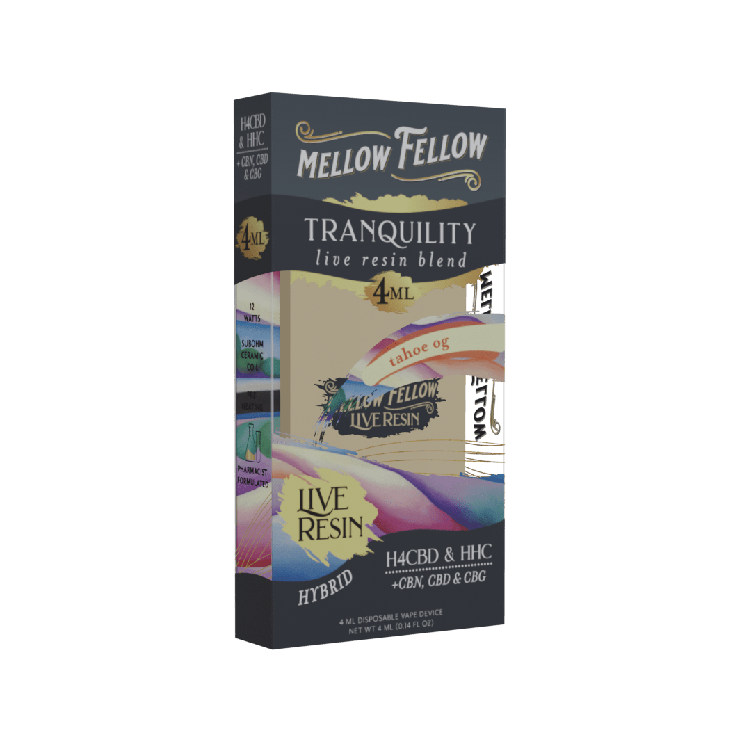 Tranquility Blend 4ml Live Resin Disposable Vape - Tahoe OG (Hybrid) - Mellow Fellow