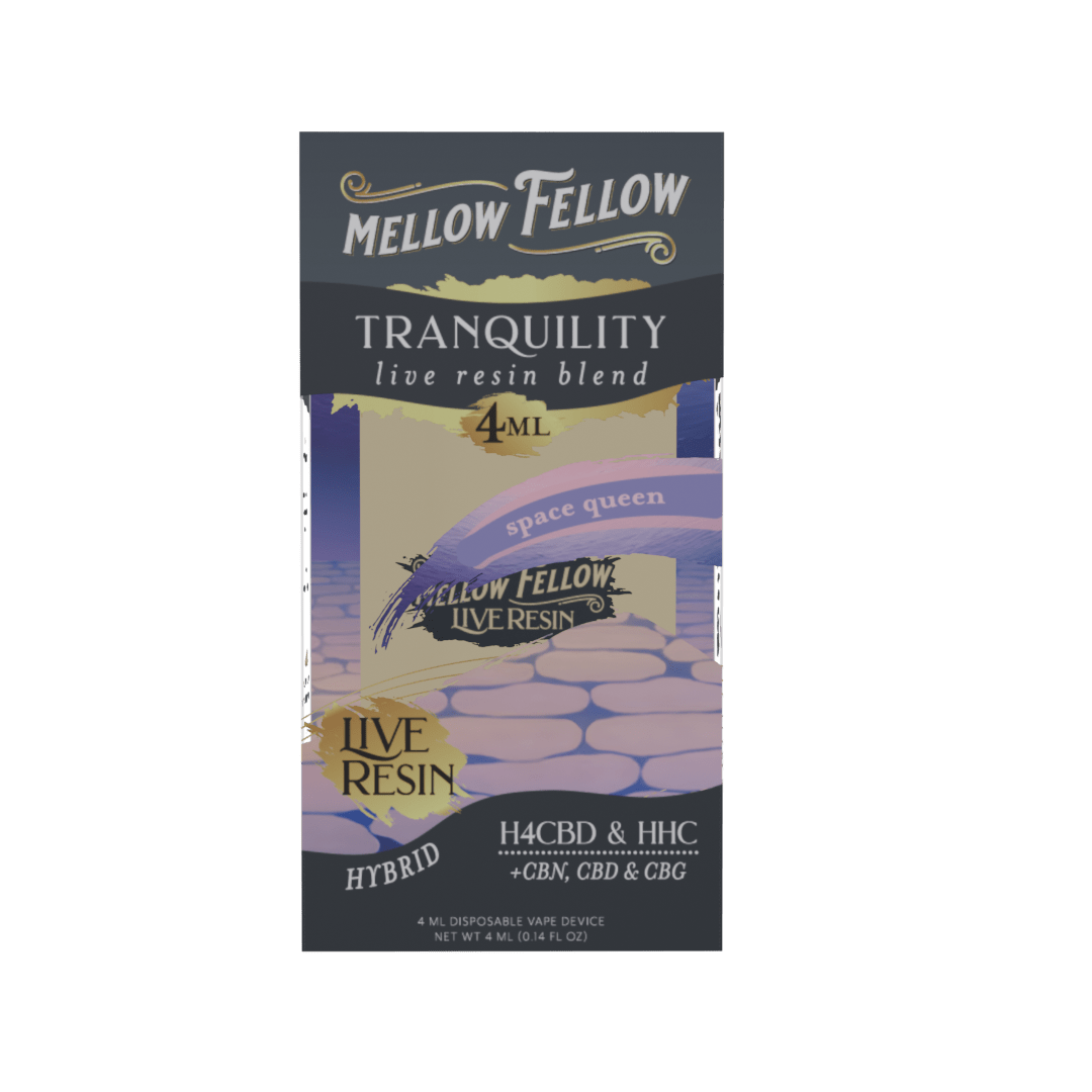 Tranquility Blend 4ml Live Resin Disposable Vape - Space Queen (Hybrid) - Mellow Fellow