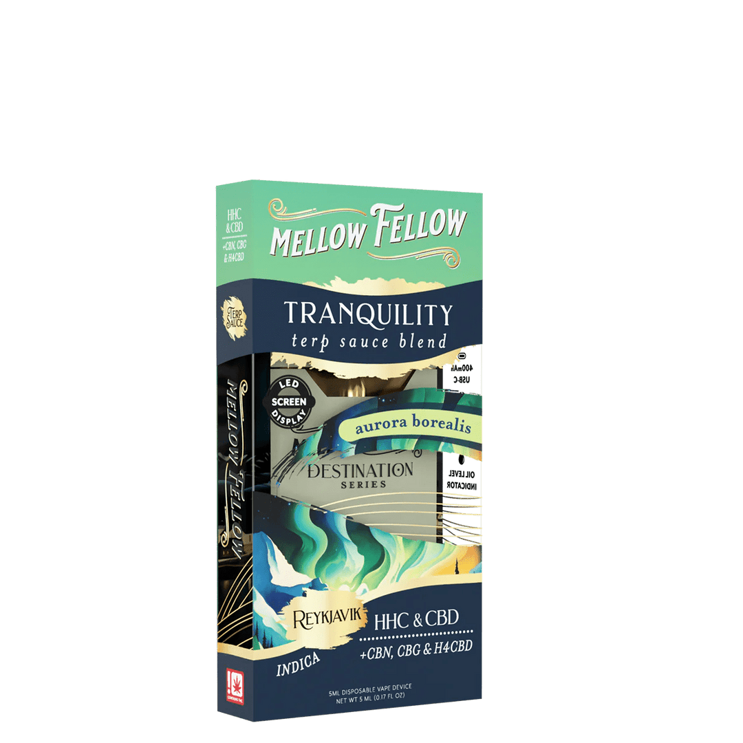 Tranquility Blend Reykjavik - Terp Sauce 5ml Disposable Vape - Aurora Borealis (Indica) - Mellow Fellow
