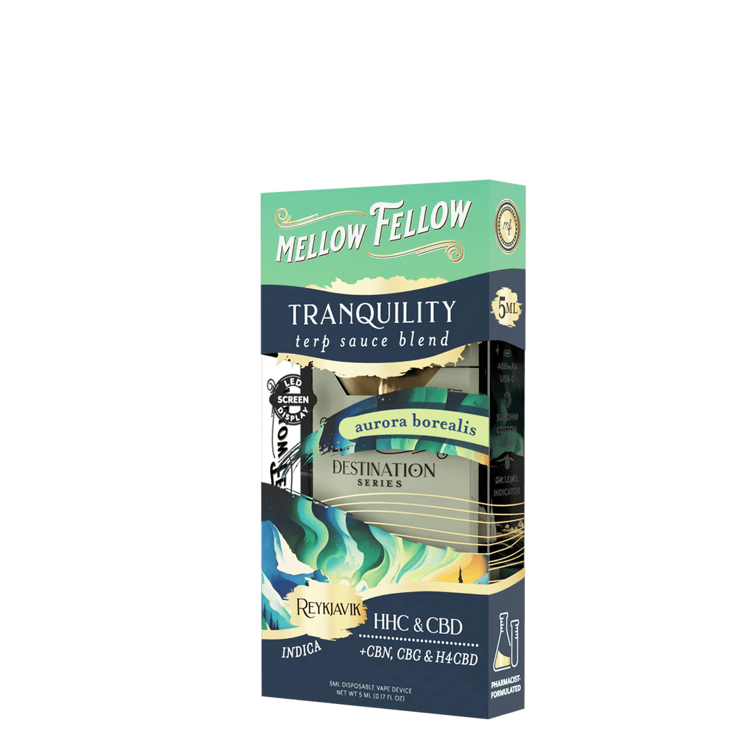 Tranquility Blend Reykjavik - Terp Sauce 5ml Disposable Vape - Aurora Borealis (Indica) - Mellow Fellow