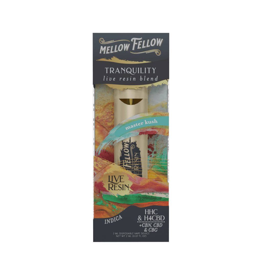 Tranquility Blend 2ml Live Resin Disposable Vape - Master Kush (Indica) - Mellow Fellow