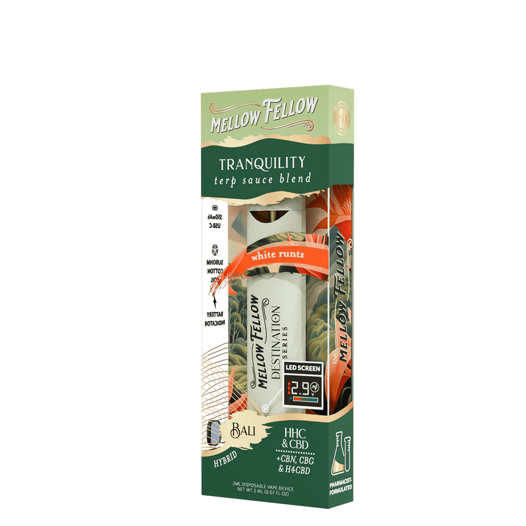 Tranquility Blend - Destination: Bali - Terp Sauce 2ml Disposable Vape - White Runtz (Hybrid) - Mellow Fellow