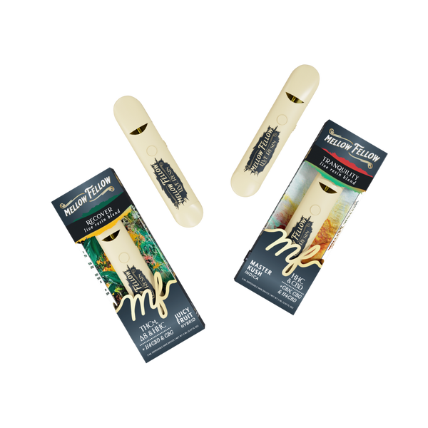 The Zen Bundle - Recover Juicy Fruit (Hybrid) and Tranquility Master Kush (Indica) - 2 Pk 2ml Live Resin Disposable Vapes The Zen Bundle - Recover Juicy Fruit (Hybrid) and Tranquility Master Kush (Indica) - 2 Pk 2ml Live Resin Disposable Vapes