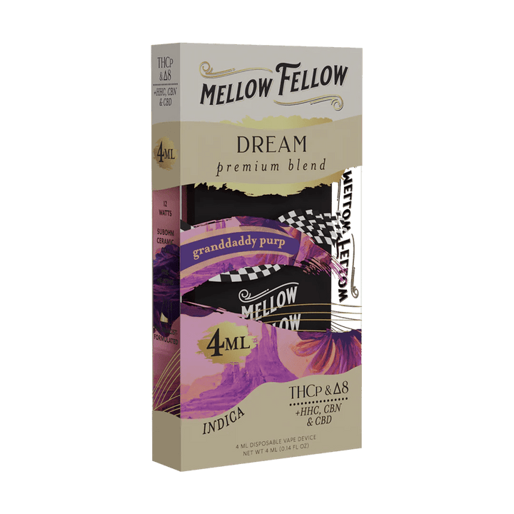 Dream Blend 4ML Disposable Vape - Granddaddy Purp (Indica) - Mellow Fellow