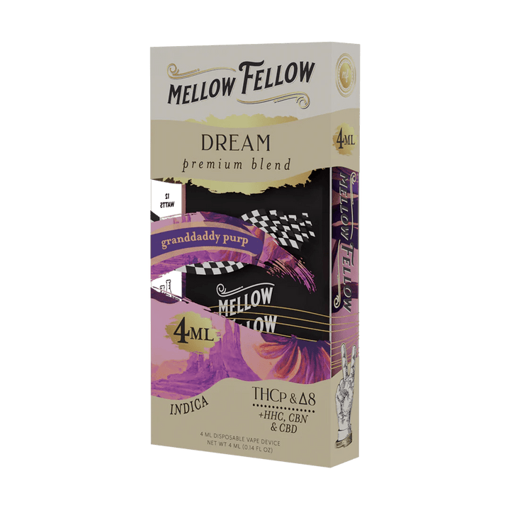 Dream Blend 4ML Disposable Vape - Granddaddy Purp (Indica) - Mellow Fellow