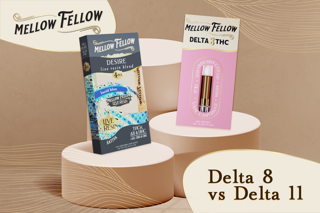 Delta 11 and Delta 8 products from Mellow Fellow