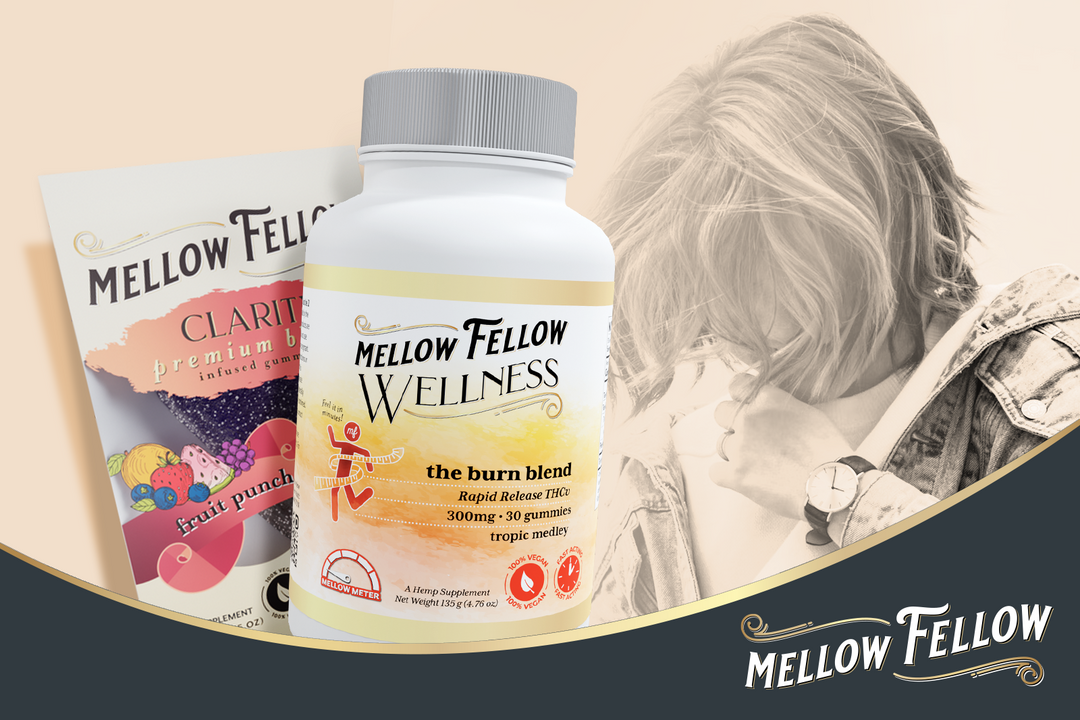 Assorted THCv products from Mellow Fellow