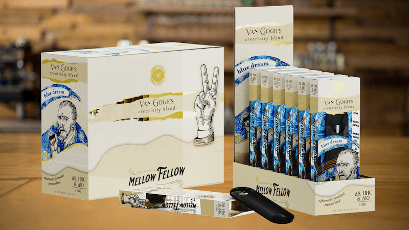 Introducing Van Gogh's Creativity Blend With Delta-8, HHC, Delta-10, CBG and Cannabis-derived Blue Dream Terpenes - Mellow Fellow