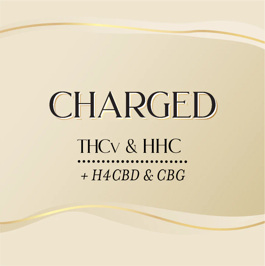 Charged blend of cannabinoids, THCv (Tetrahydrocannabivarin), HHC (Hexahydrocannabinol), H4CBD (4-Hydroxy-Cannabidiol) and CBG (Cannabigerol)