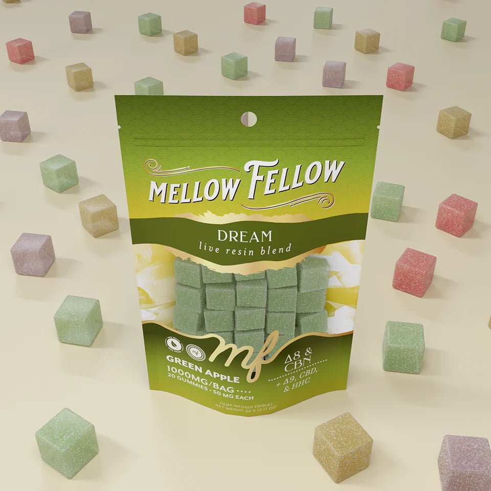 Live Resin Blends - M-Fusions Edibles - 1000mg 20pc - Mellow Fellow