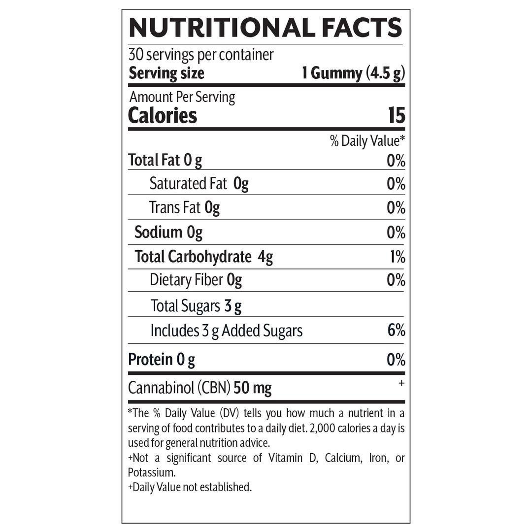 Sleep CBN Gummies - 1500mg - Blue Razz