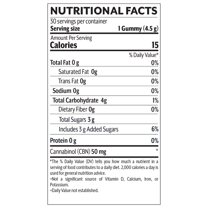 Sleep CBN Gummies - 1500mg - Blue Razz