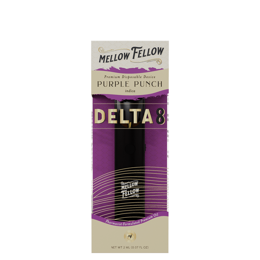 Delta 8 Premium 2ML Disposable Vape - Purple Punch (Indica) - Mellow Fellow