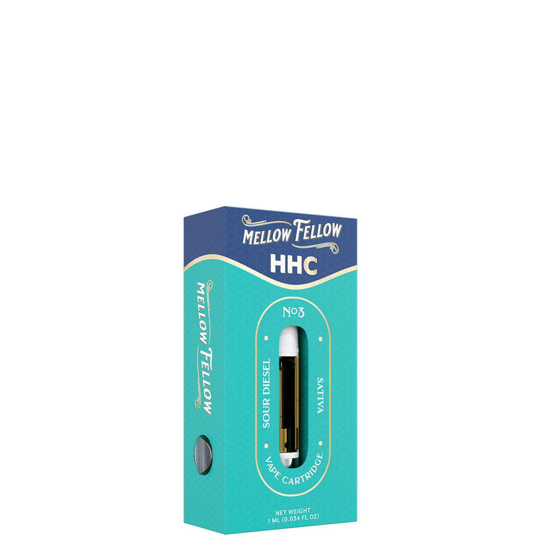 HHC 1ml Vape Cartridge - Sour Diesel (Sativa) - Mellow Fellow
