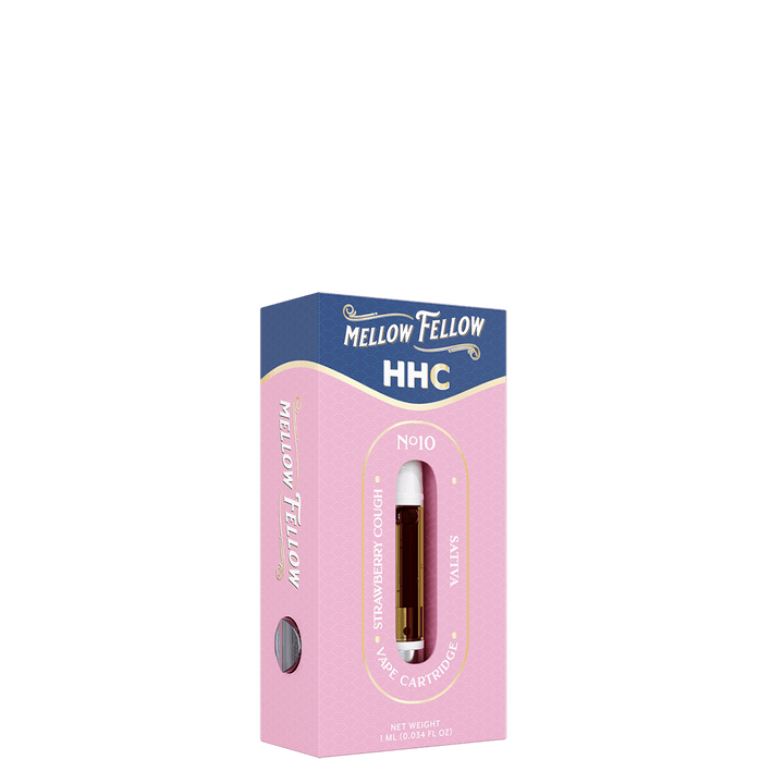 HHC 1ml Vape Cartridge - Strawberry Cough (Sativa) - Mellow Fellow
