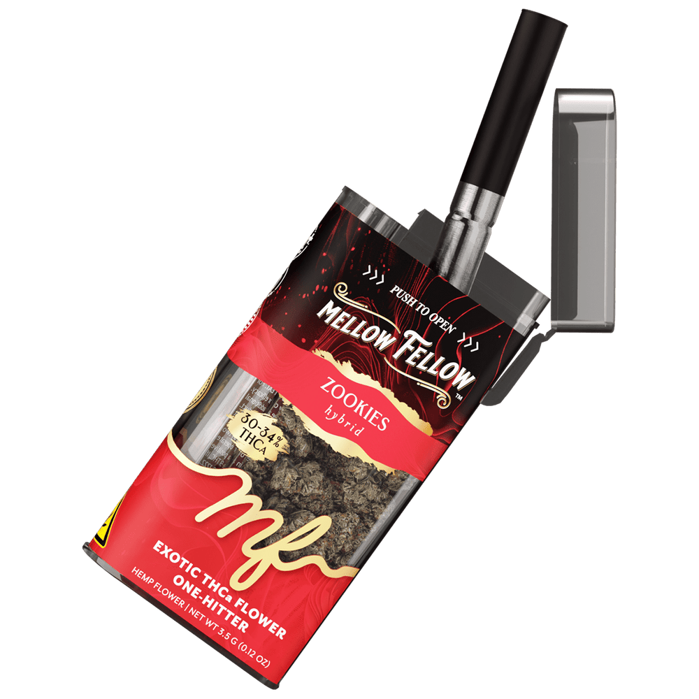 THCa 3.5g Exotic Flower + One Hitter - Zookies (Hybrid) - Mellow Fellow
