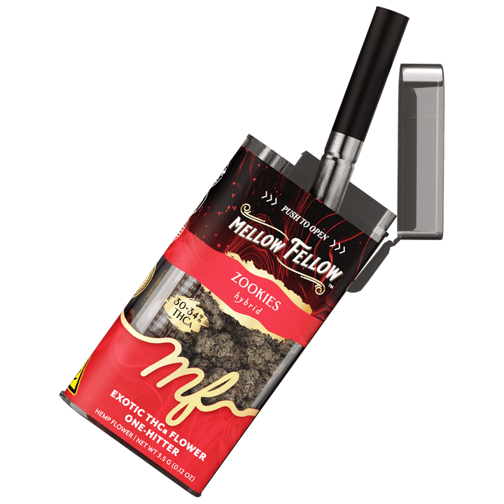 THCa 3.5g Exotic Flower + One Hitter - Zookies (Hybrid) - Mellow Fellow