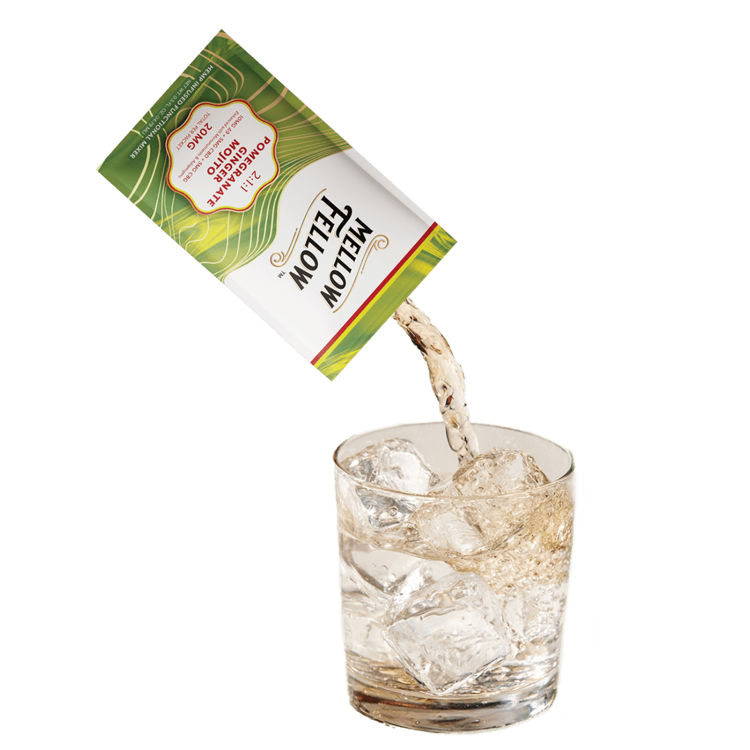 Delta 9 + CBD & CBG Mixers 10pc - Pomegranate Ginger Mojito - Mellow Fellow