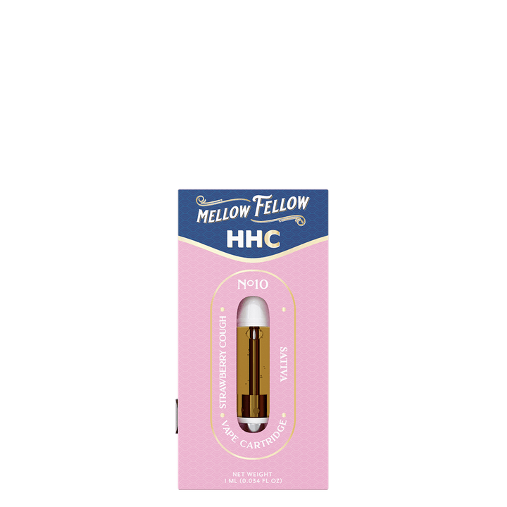 HHC 1ml Vape Cartridge - Strawberry Cough (Sativa) - Mellow Fellow