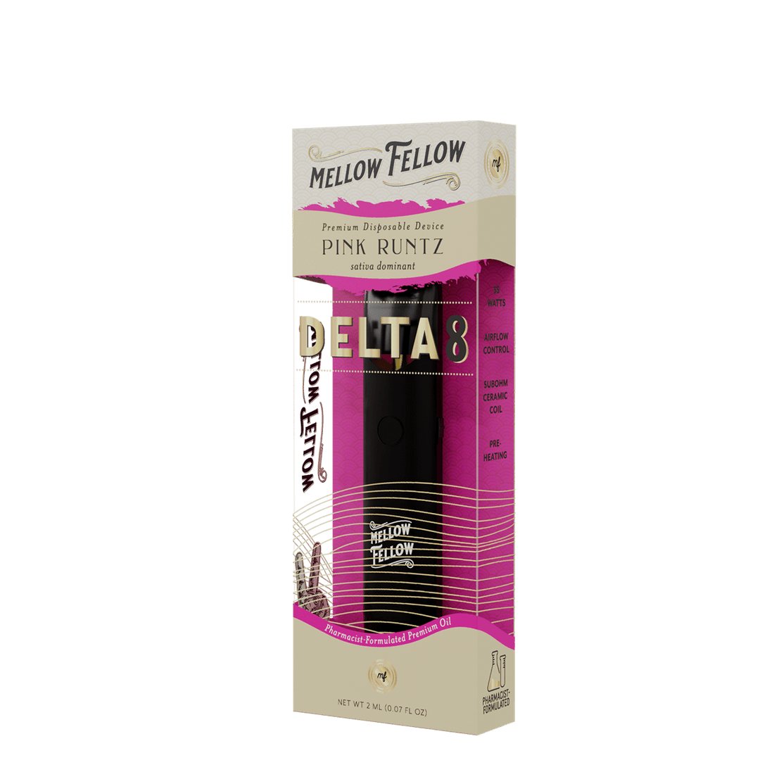 Delta 8 Premium 2ML Disposable Vape - Pink Runtz (Sativa Dominant) - Mellow Fellow