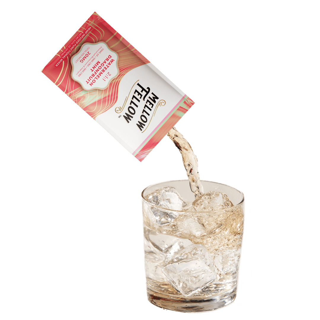 Delta 9 + CBD & CBG Mixers 10pc - Watermelon Dragonfruit Mint - Mellow Fellow